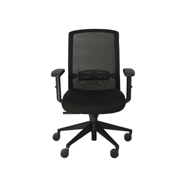 Bürostuhl aus  Stoff- oder Ledersitz mit Mesh-Rückenlehne und Plastikgestell | Modell Offnet GH