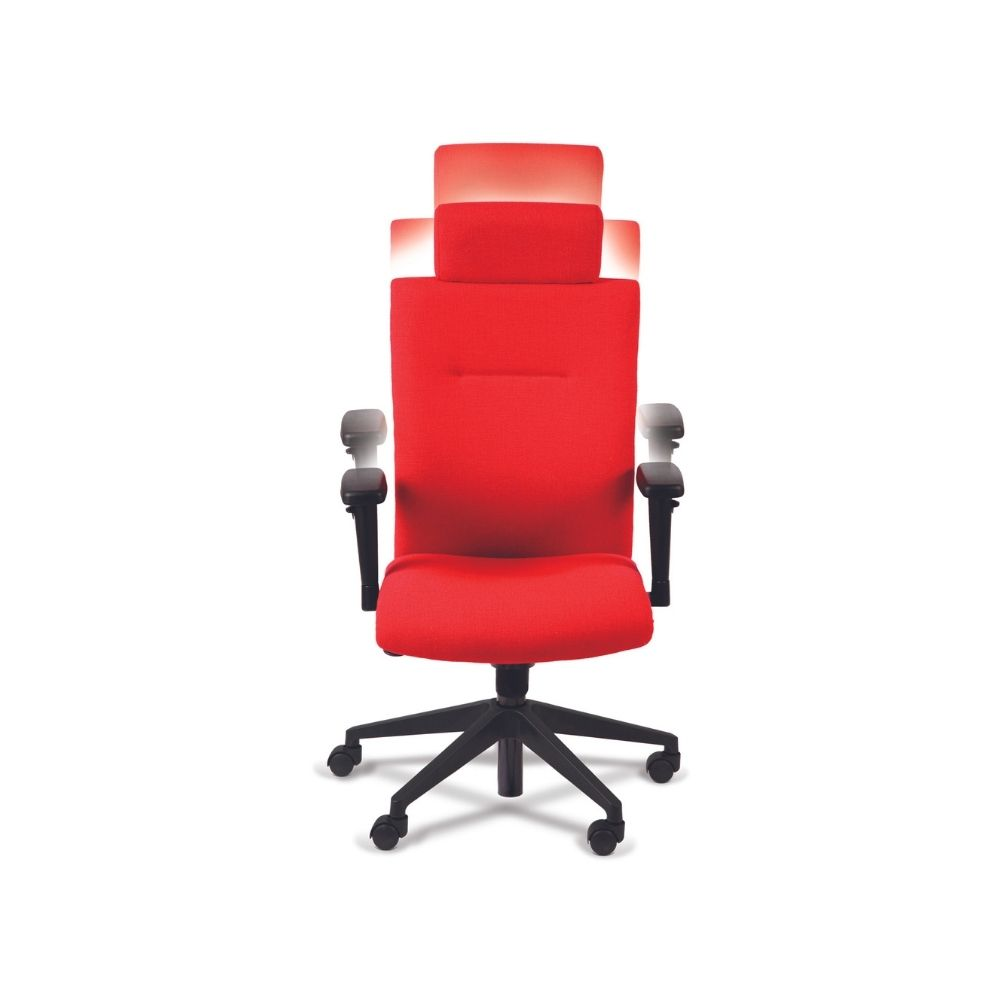 Bürostuhl aus Stoff- oder Lederpolsterung mit Kunststoffarmlehnen | Modell KEO
