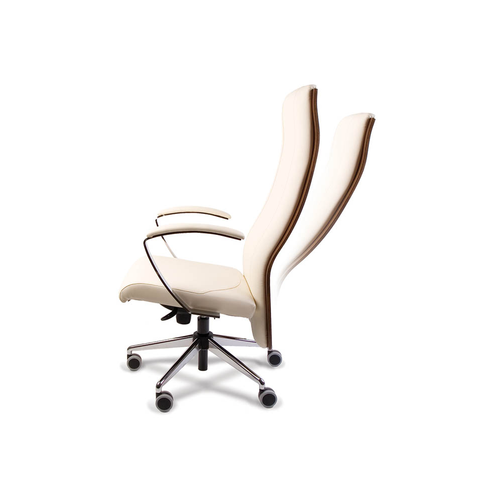 Bürostuhl mit Stoff-/Leder-Sitz und Chromakzenten |  Modell BOSS