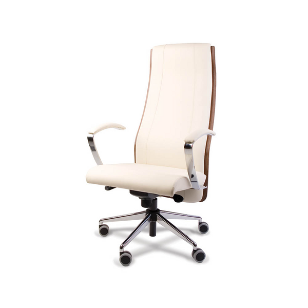 Bürostuhl mit Stoff-/Leder-Sitz und Chromakzenten |  Modell BOSS