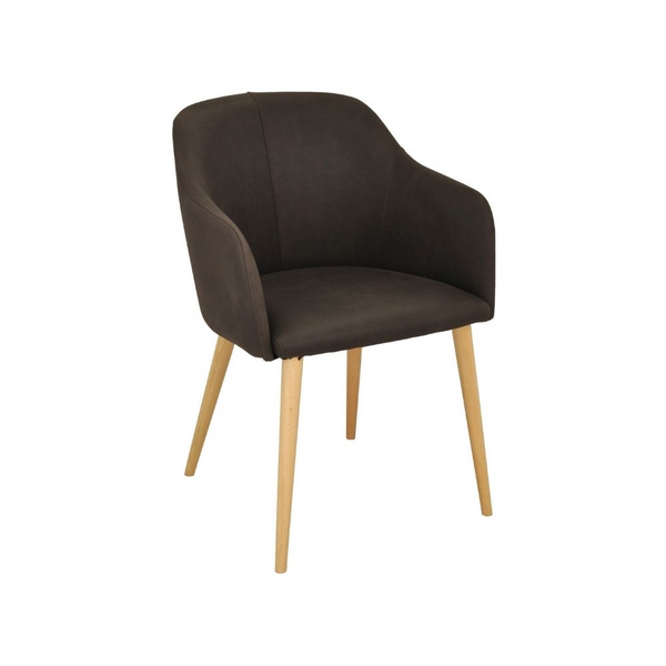 Stuhl aus grauem Stoff oder Leder ✔ Modell CROCO