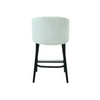 Weißer Kücheninsel Stuhl mit Stoff- oder Lederbezug und Holzbeinen |  Modell BRUNO