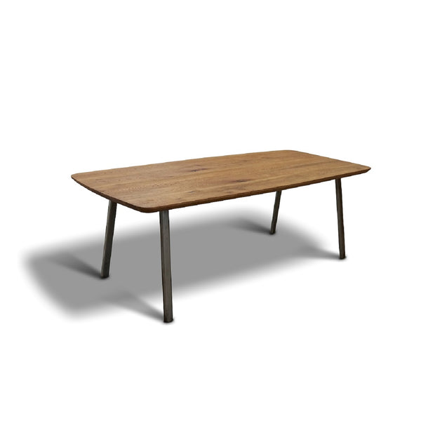 Table de salle à manger en bois de chêne massif Modèle Teddy | Prix ​​avantageux | Prise en charge autonome 
