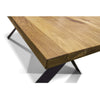 Esszimmer Tisch aus Eichenholzplatte und Stahlfüße | Modell XAVIER
