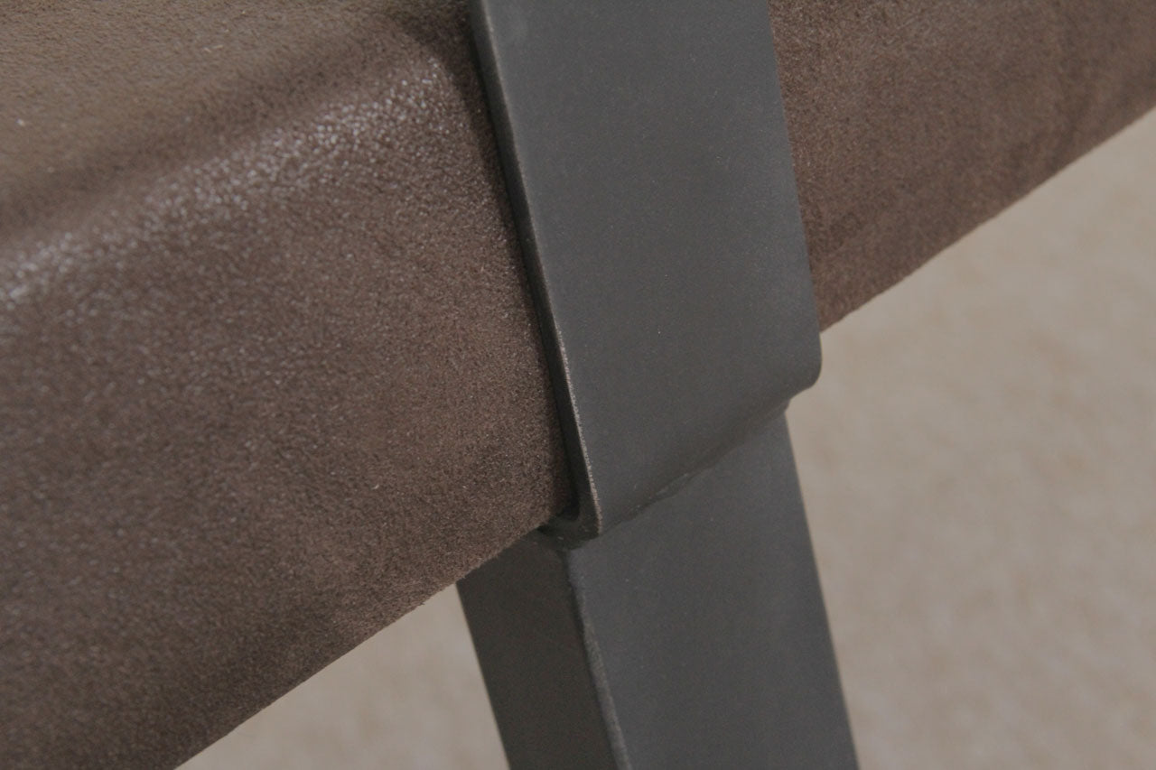Eingangs-Garderoben Sitzbank aus Stoff und Stahl | Modell KONSTANZ