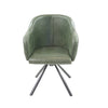 Eleganter drehbarer Wohn- und Esszimmer Sessel aus Büffelleder | Modell AURORA PP