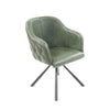 Eleganter drehbarer Wohn- und Esszimmer Sessel aus Büffelleder | Modell AURORA PP