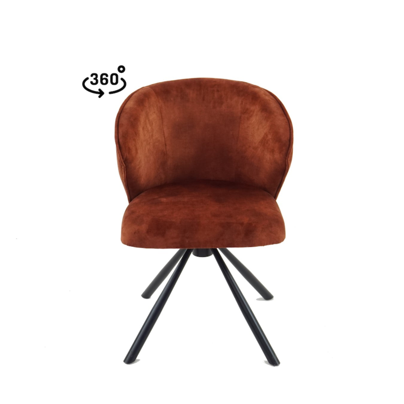 Stuhl aus Samtziegeln und Metallbeinen ✔ Modell DEEA C