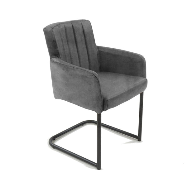Eleganter Freischwinger Stuhl aus Samt | Modell VIOLA