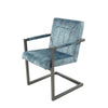 Dining chair velvet fabric and steel FLEET ENVELOPE