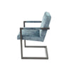 Dining chair velvet fabric and steel FLEET ENVELOPE