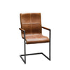 Cognac Farbe Esszimmer Leder Stuhl 6 Farben erhältlich und Stahl beine