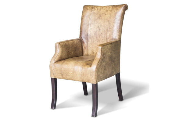 Cremefarbener Vintage Stuhl aus Büffelelder | Modell Jenny