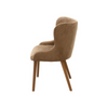 Stuhl aus Stoff oder Leder mit Holzbeinen und Rautenmuster | Modell AMANDA