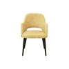 Stuhl mit Stoff- oder Lederbezug und Holzbeinen | Modell APRIL