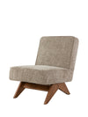 Moderner Sessel ohne Armlehne aus Stoff und Holzrahmen | Modell DOMENICO