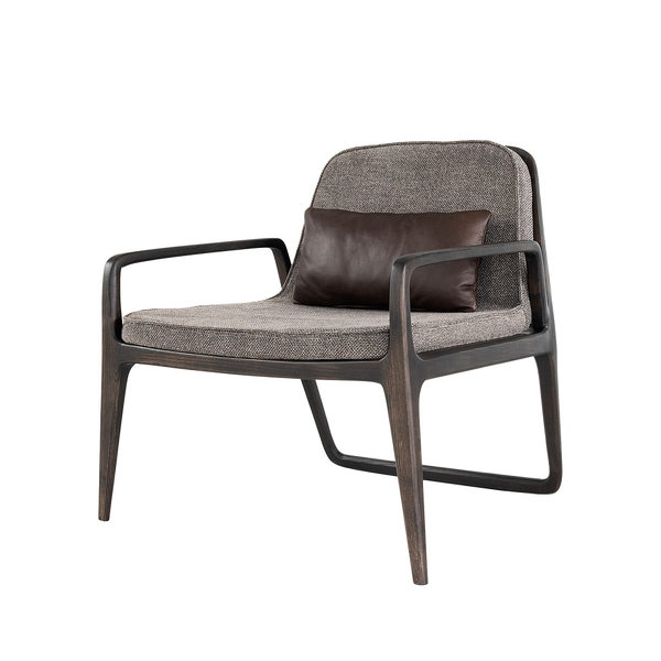 Moderner Sessel mit Holzrahmen und Stoff-Sitzfläche | Modell EMBERTO